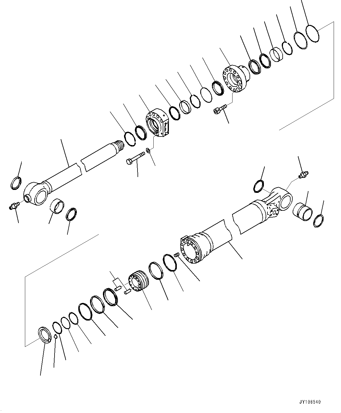 Komatsu parts book diagram for PC210LCI-11E0 S/N 600001-UP: ARM, INNER PARTS, BUCKET CYLINDER (2/3)(#500470-)