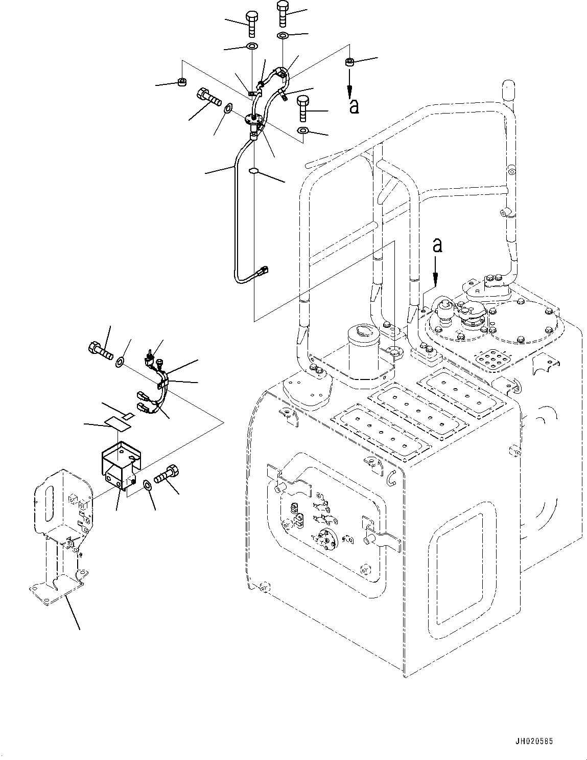 Komatsu parts book diagram for PC210LCI-11E0 S/N 600001-UP: REFUELING PUMP, PUMP RELATED PARTS (1/2)(#500470-)