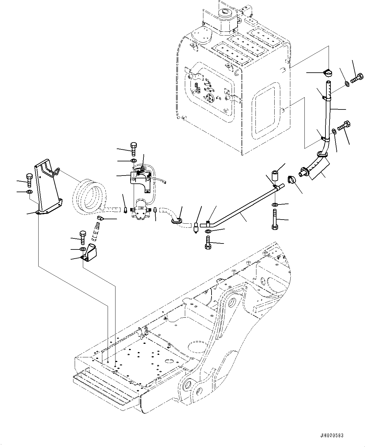Komatsu parts book diagram for PC210LCI-11E0 S/N 600001-UP: REFUELING PUMP, PUMP RELATED PARTS (2/2)(#500470-506837)
