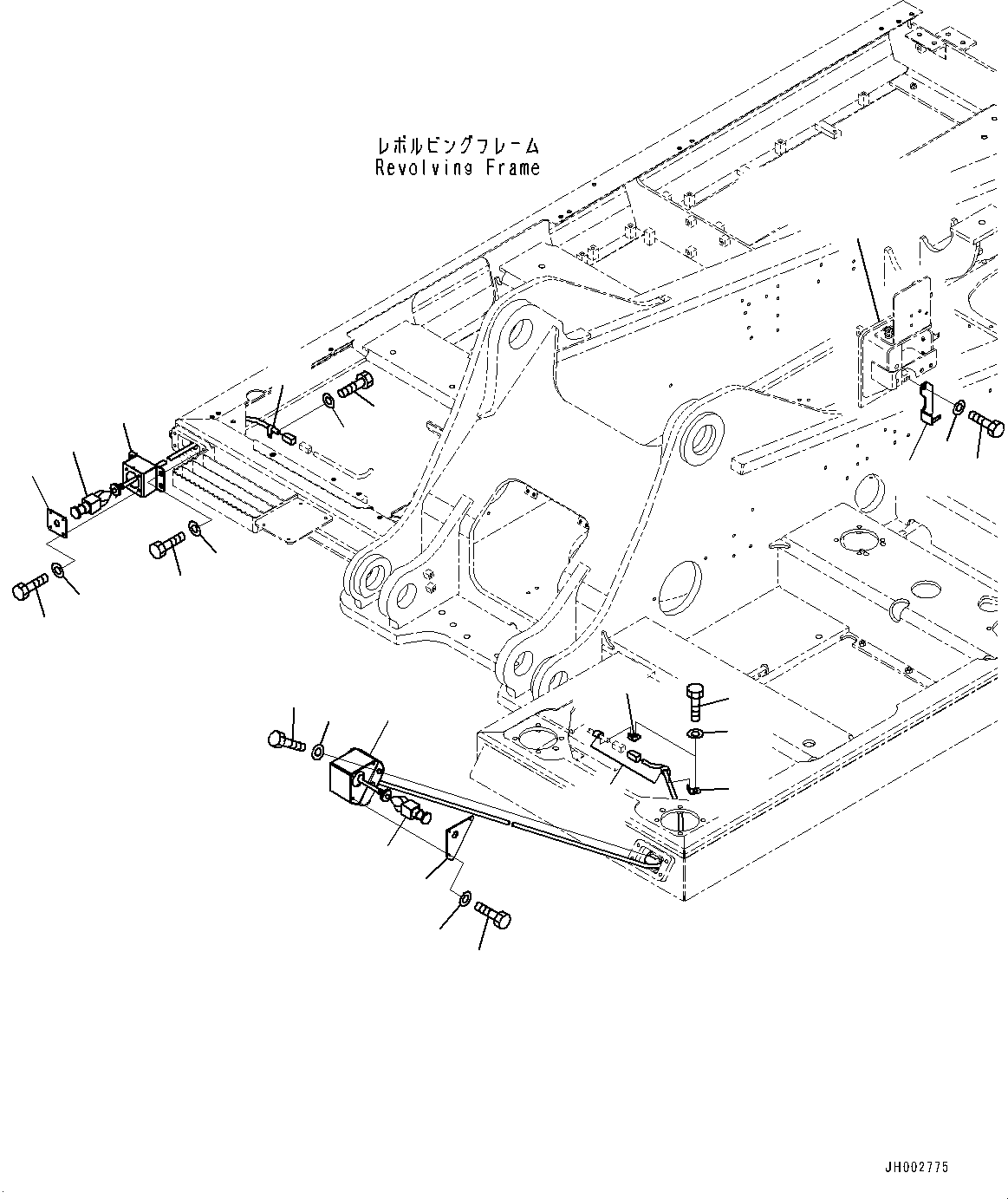 Komatsu parts book diagram for PC350LC-8M0 S/N 85001-UP: ELECTRIC WIRING HARNESS, QUICK COUPLING AND EMERGENCY SWITCH(#85001-)