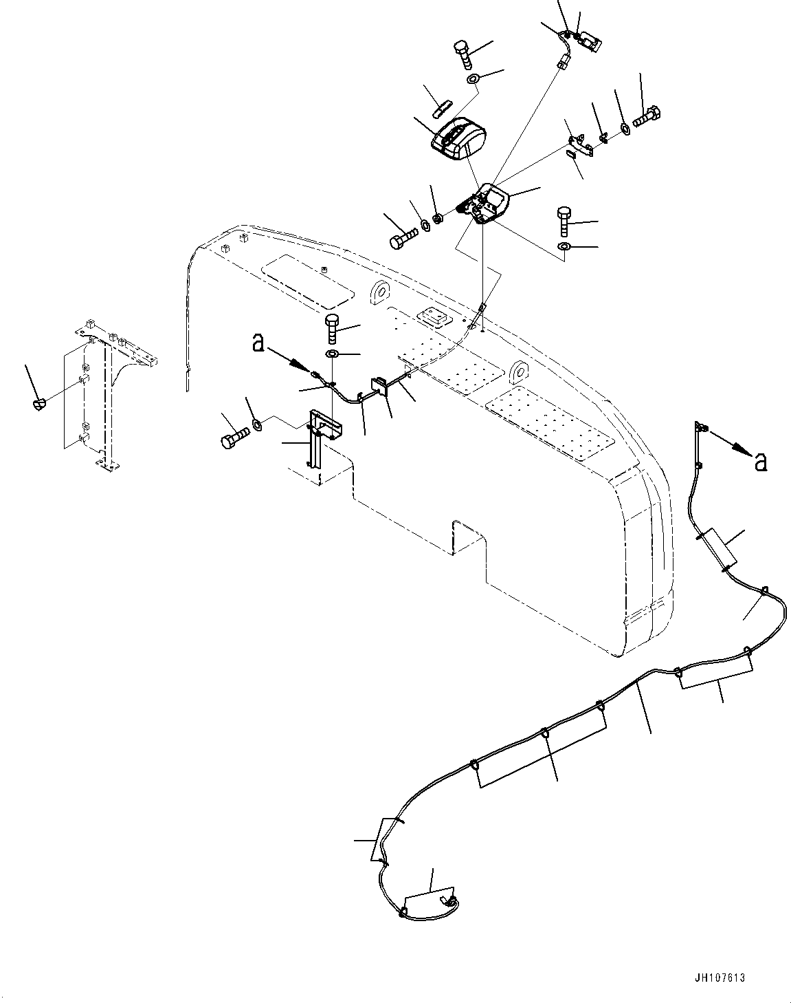Komatsu parts book diagram for PC350LC-8M0 S/N 85001-UP: REARVIEW CAMERA, (#80001-)