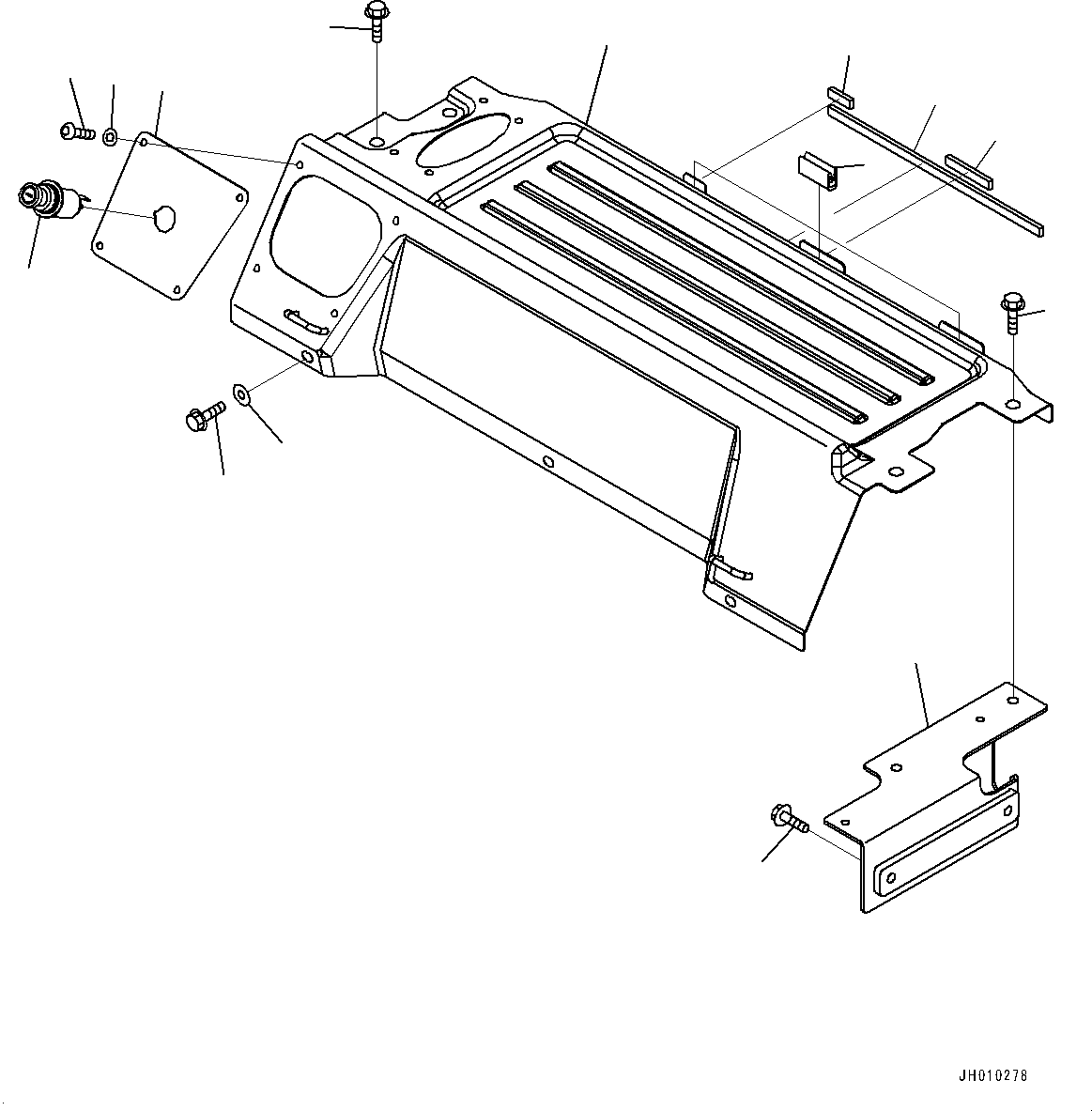 Komatsu parts book diagram for PC350LC-8M0 S/N 85001-UP: CAB, CAB IN PARTS, LUGGAGE PLATE AND CIGARETTE LIGHTER(#85001-)