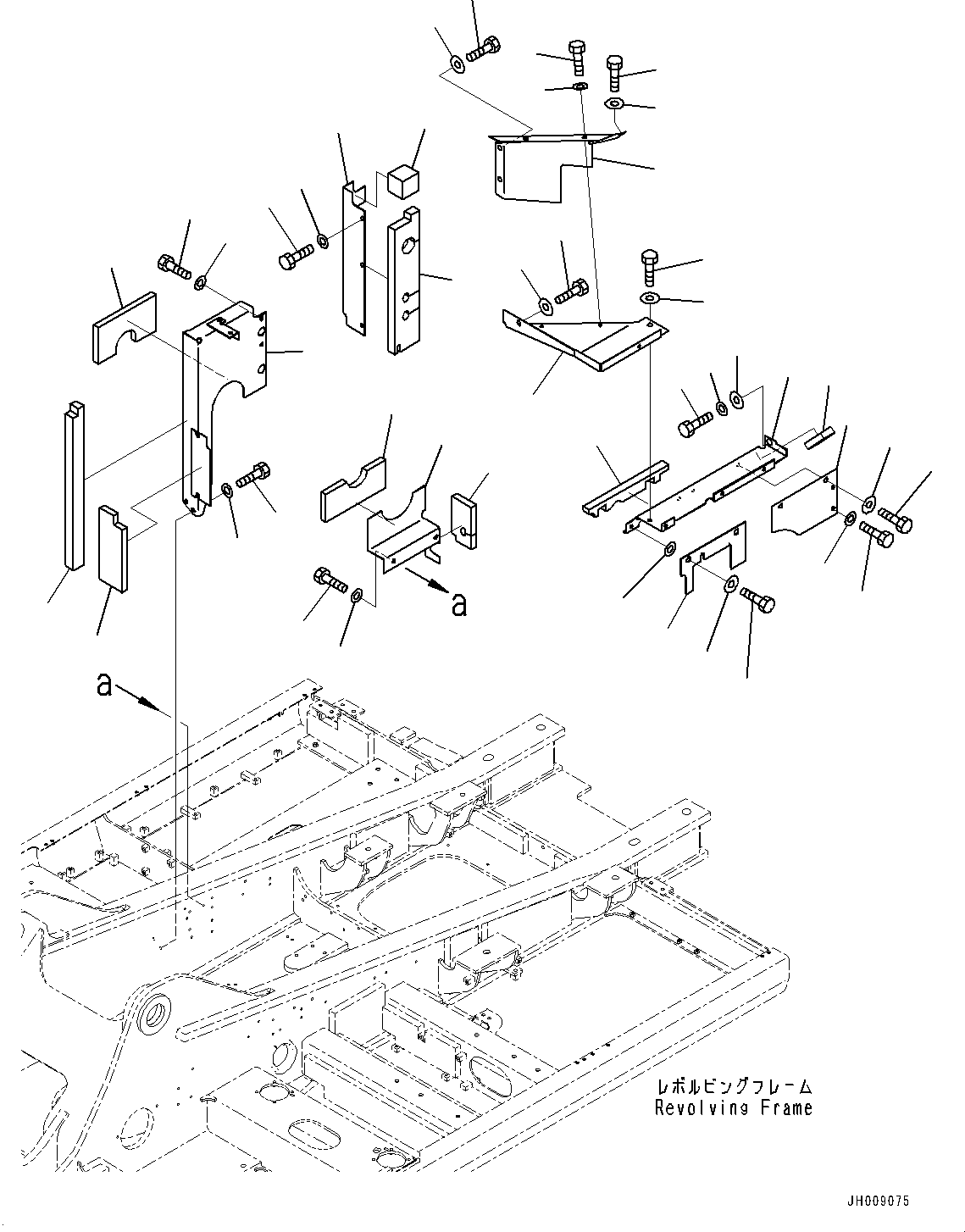 Komatsu parts book diagram for PC350LC-8M0 S/N 85001-UP: MACHINE CAB PARTITION, (2/2)(#80001-)
