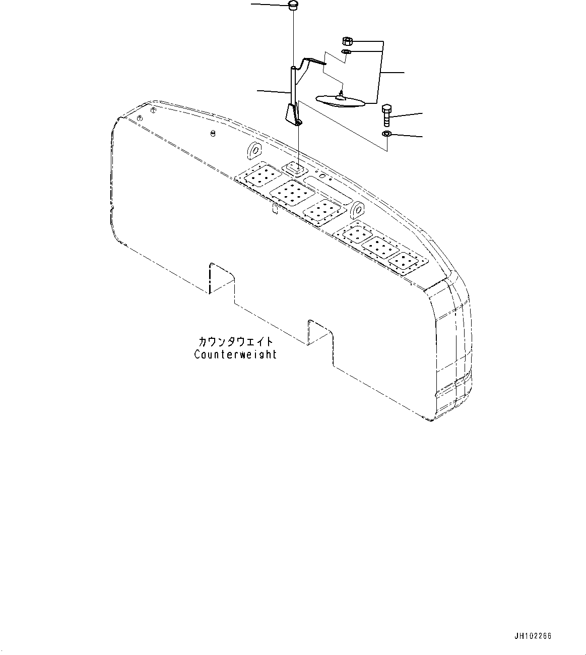 Komatsu parts book diagram for PC350LC-8M0 S/N 85001-UP: REARVIEW MIRROR, (#80001-)