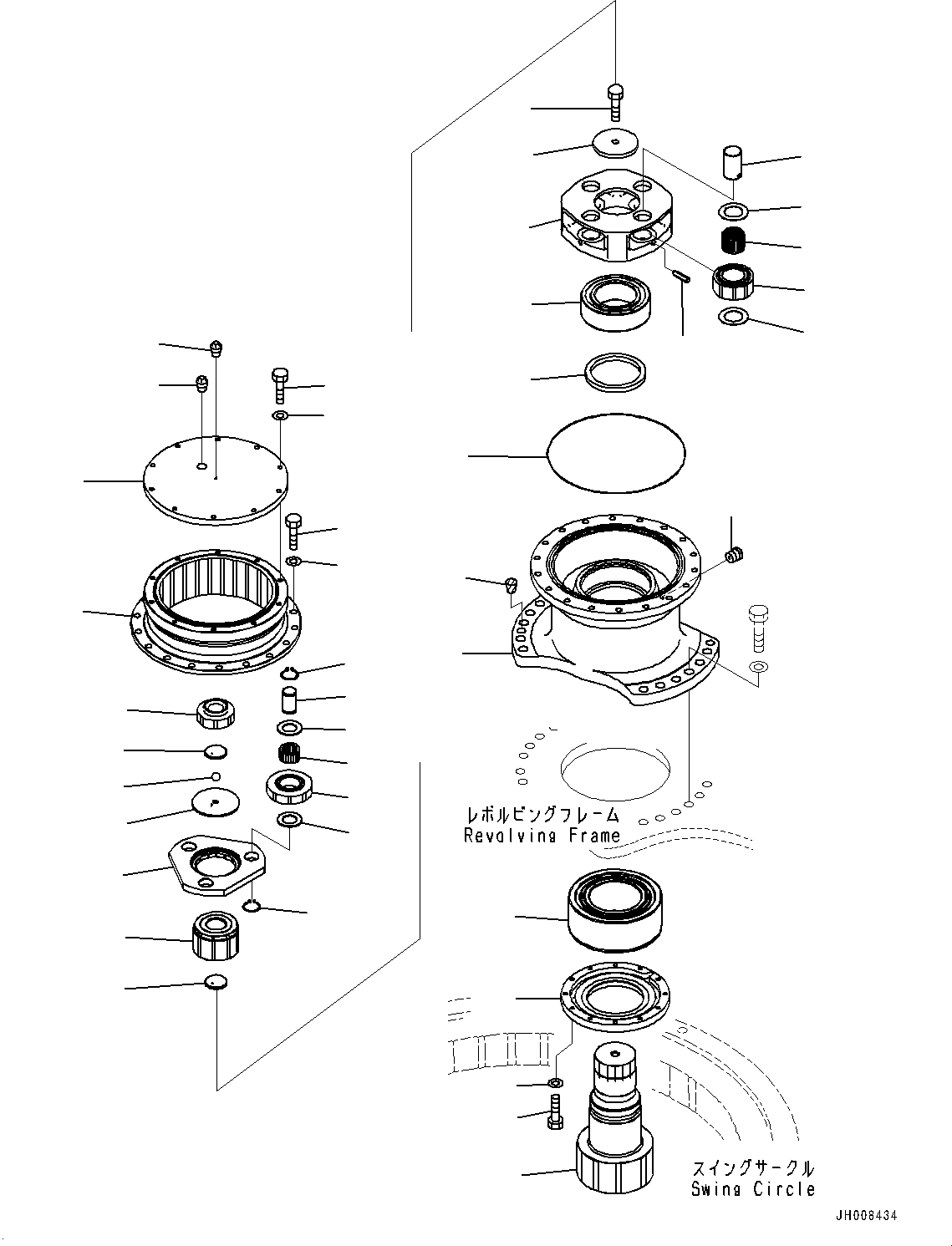 Komatsu parts book diagram for PC350LC-8M0 S/N 85001-UP: SWING MACHINERY AND MOTOR, SWING MACHINERY (SUPPLY ONLY)(#80001-)