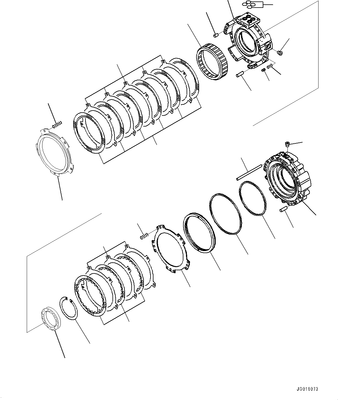 Komatsu parts book diagram for D85MS-15 S/N 2101-UP: POWER TRAIN, FORWARD HOUSING(#1006-)