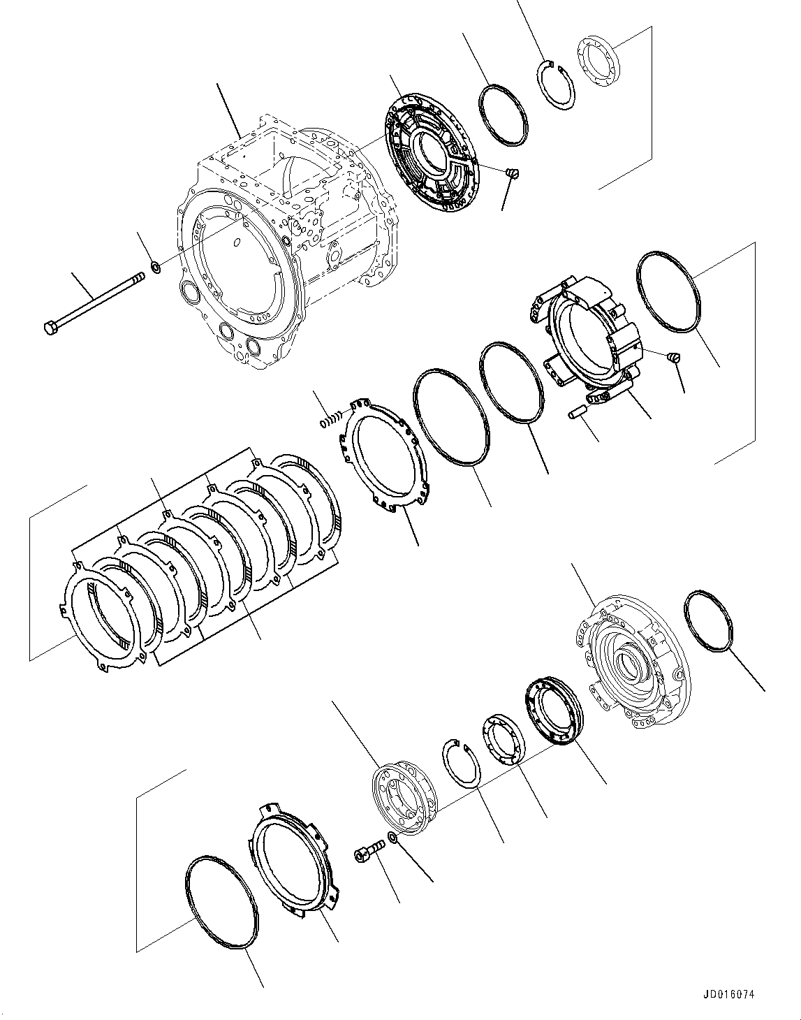 Komatsu parts book diagram for D85MS-15 S/N 2101-UP: POWER TRAIN, REVERSE HOUSING(#1006-)