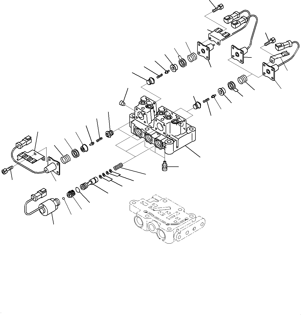 Komatsu parts book diagram for D85MS-15 S/N 2101-UP: POWER TRAIN, UPPER VALVE(#1006-)