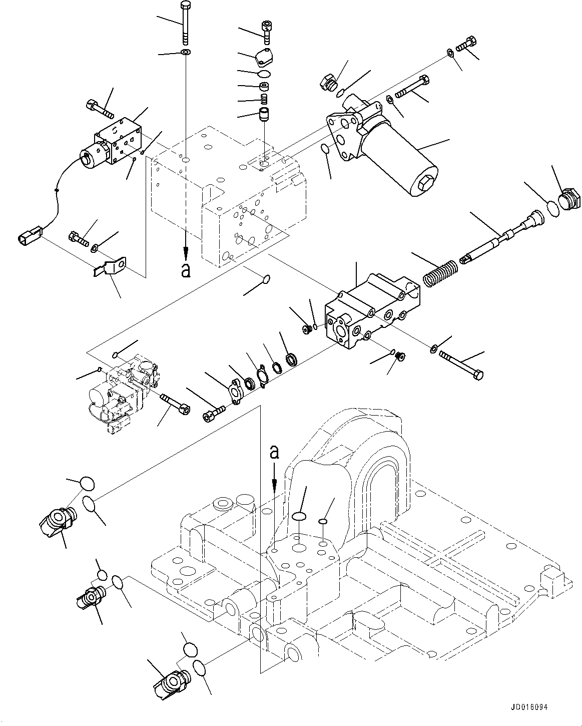 Komatsu parts book diagram for D85MS-15 S/N 2101-UP: POWER TRAIN, STEERING VALVE (2/2)(#1006-)