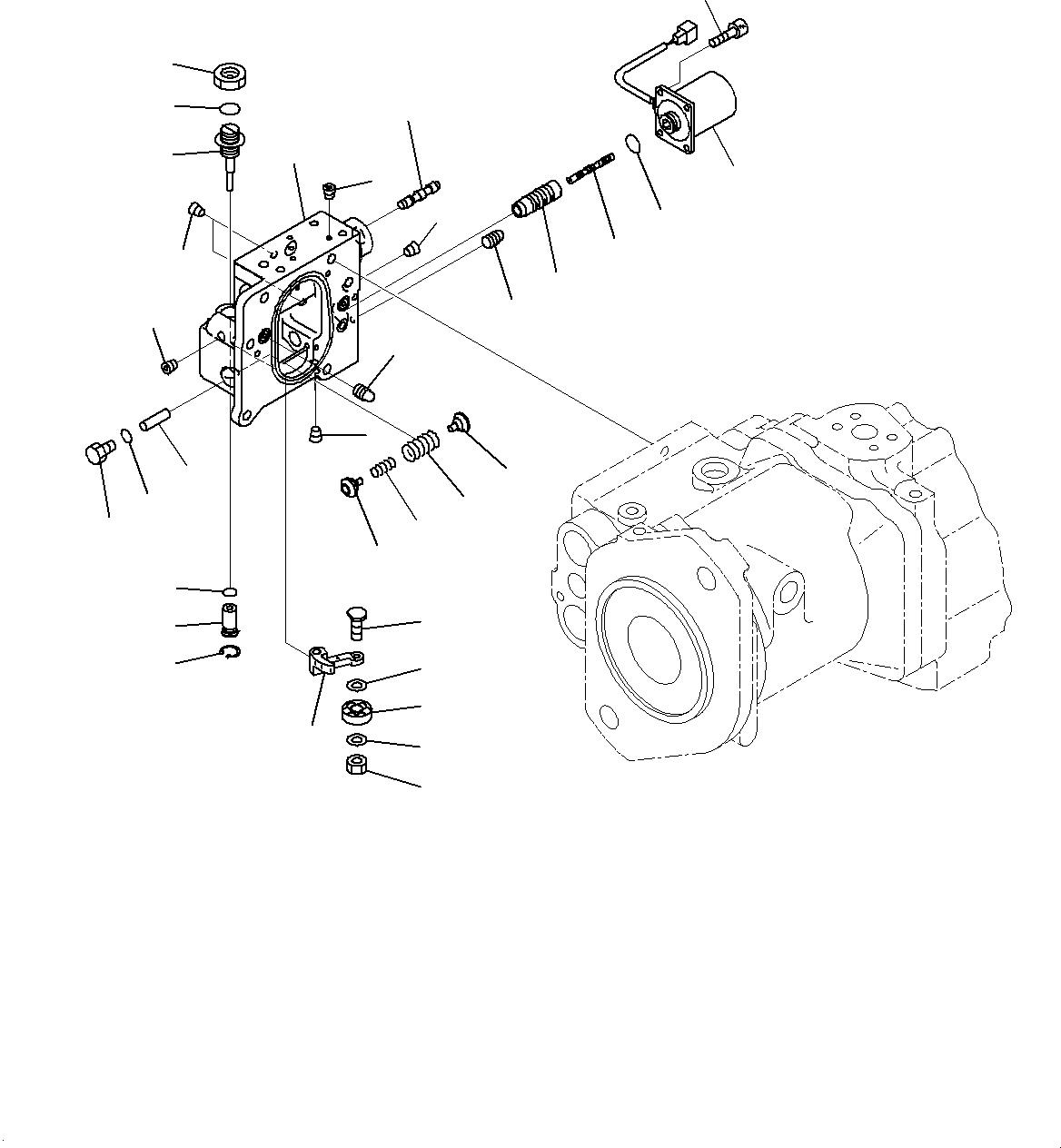 Komatsu parts book diagram for D85MS-15 S/N 2101-UP: POWER TRAIN HYDRAULIC PIPING, PUMP (4/6)(#1006-)