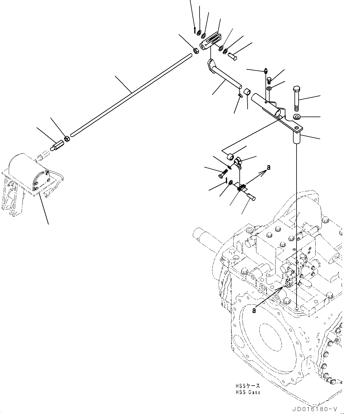 Komatsu parts book diagram for D85MS-15 S/N 2101-UP: BRAKE ROD CONTROL, H.S.S. GEAR(#1006-)
