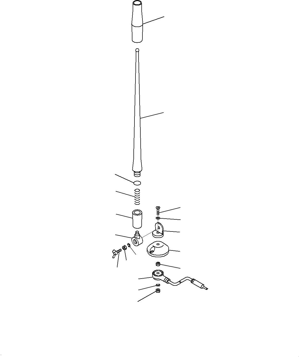 Komatsu parts book diagram for D85MS-15 S/N 2101-UP: CAB, RUBBER ANTENNA(#1006-)