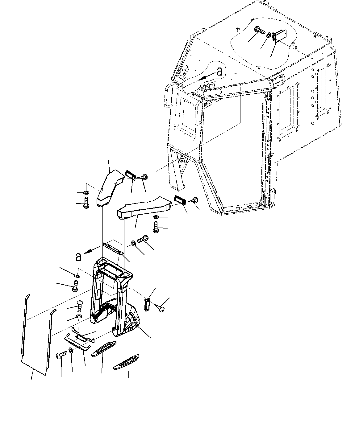 Komatsu parts book diagram for D85MS-15 S/N 2101-UP: CAB, AIR CONDITIONER DUCT(#1006-1006)