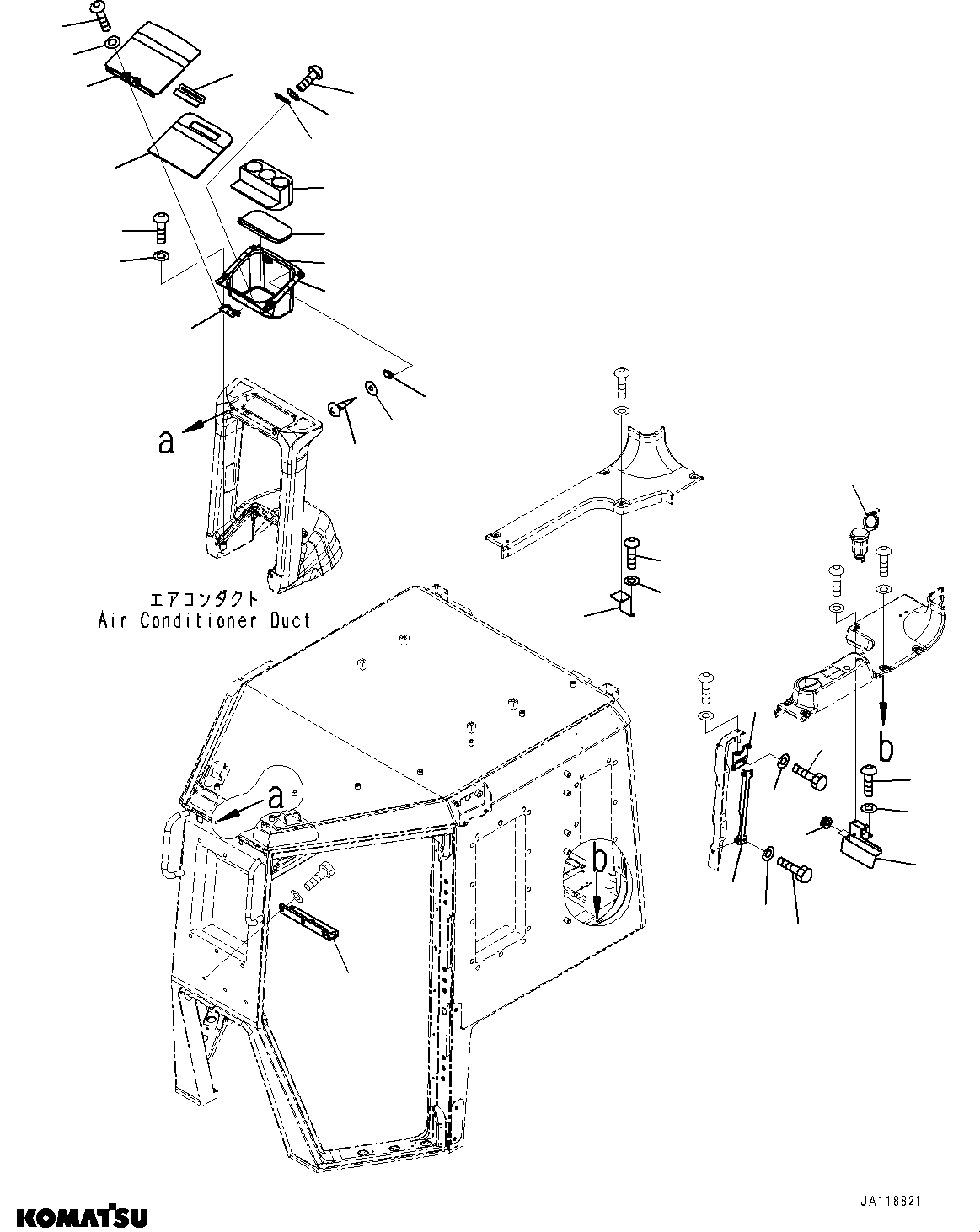 Komatsu parts book diagram for D85MS-15 S/N 2101-UP: CAB, ENVELOPE PARTS (2/2)(#1006-)