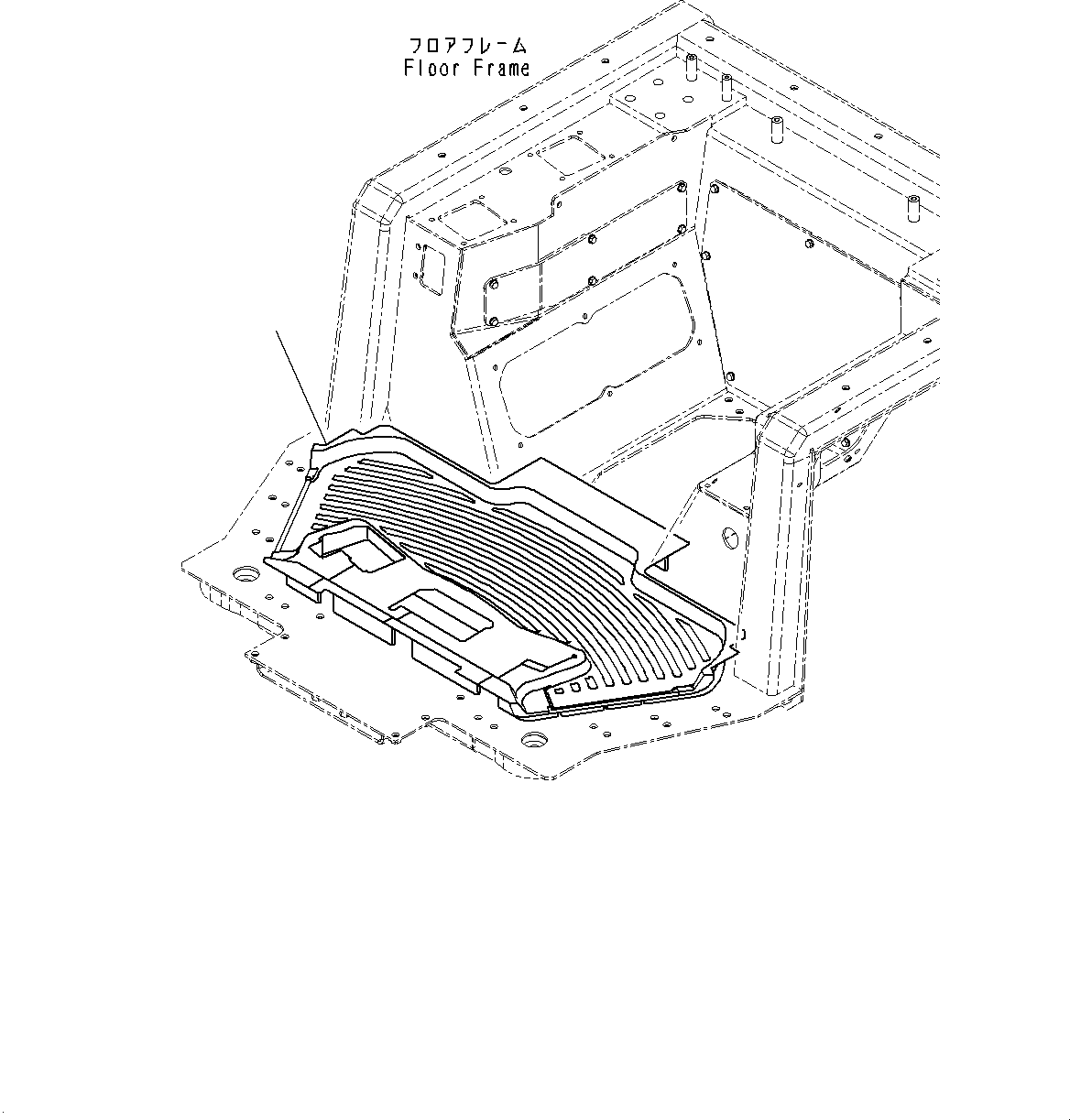 Komatsu parts book diagram for D85MS-15 S/N 2101-UP: FLOOR MAT, (#1006-)