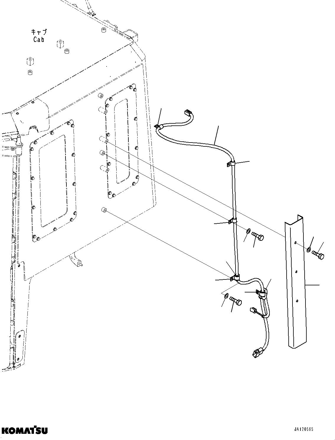 Komatsu parts book diagram for D85MS-15 S/N 2101-UP: RADIO CONTROL, BEACON LAMP WIRING HARNESS(#1006-)