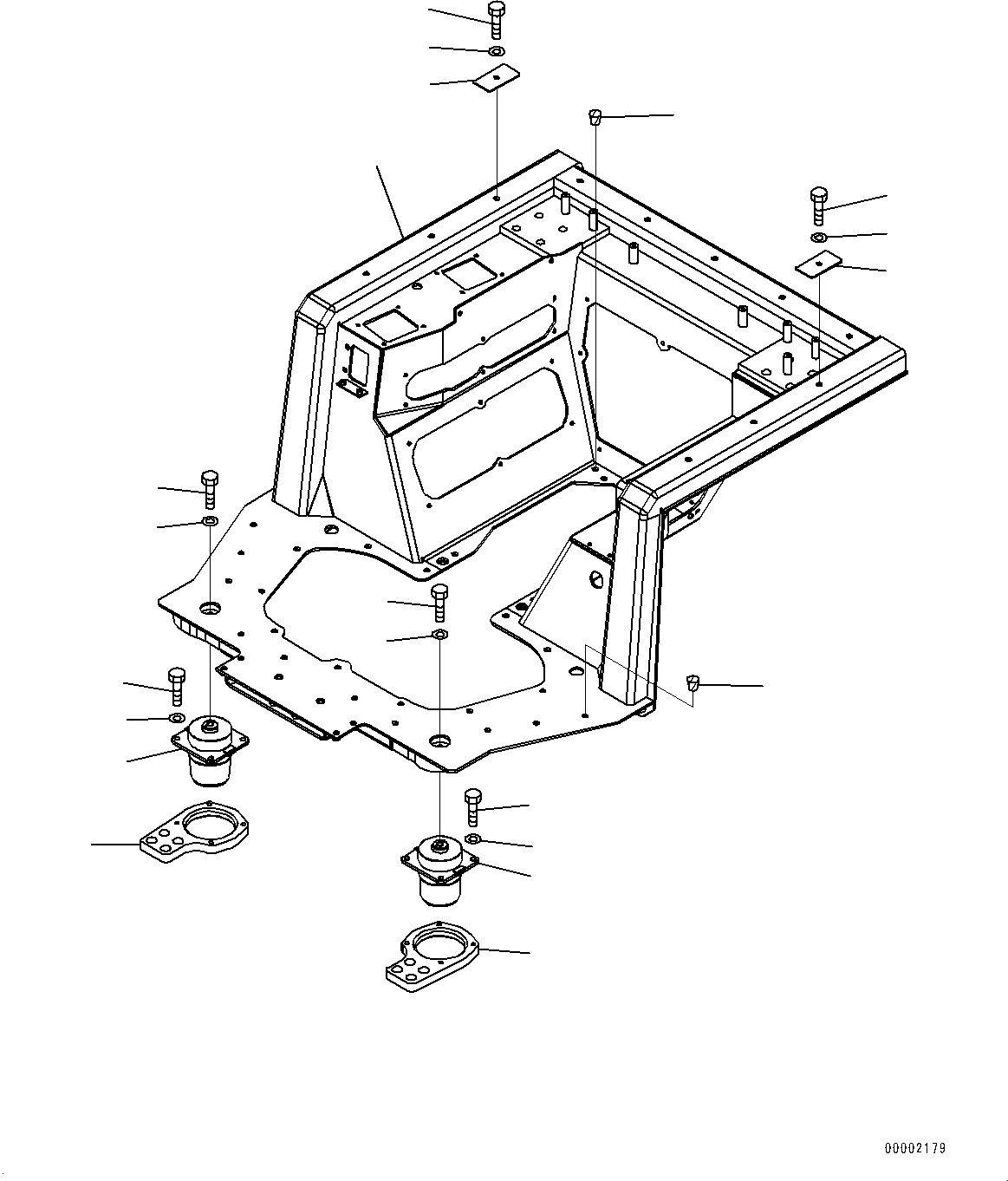 Komatsu parts book diagram for D85MS-15 S/N 2101-UP: FLOOR FRAME, FLOOR, FRAME(#2001-)