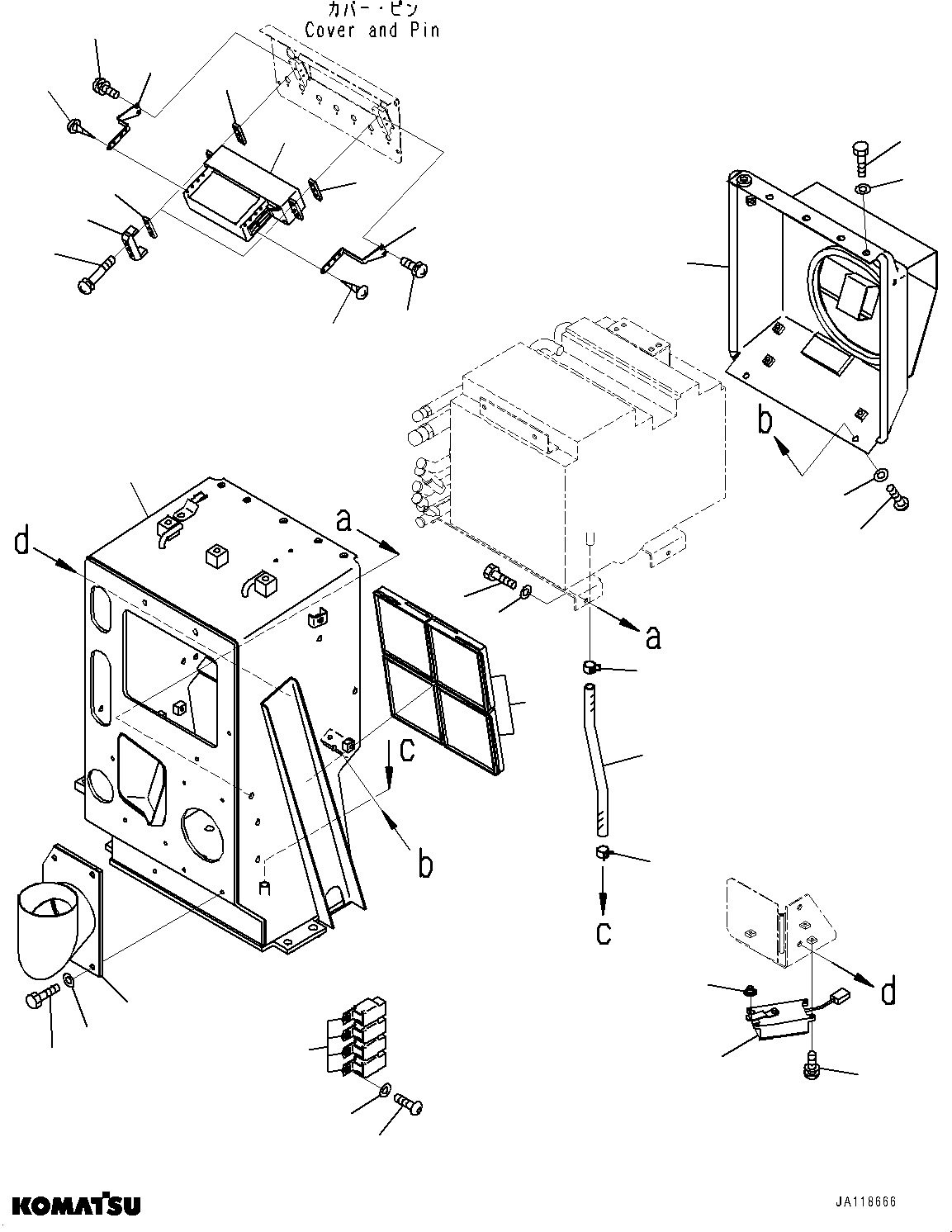 Komatsu parts book diagram for D85MS-15 S/N 2101-UP: DASHBOARD, AIR CONDITIONER KIT AND BOX(#2001-)