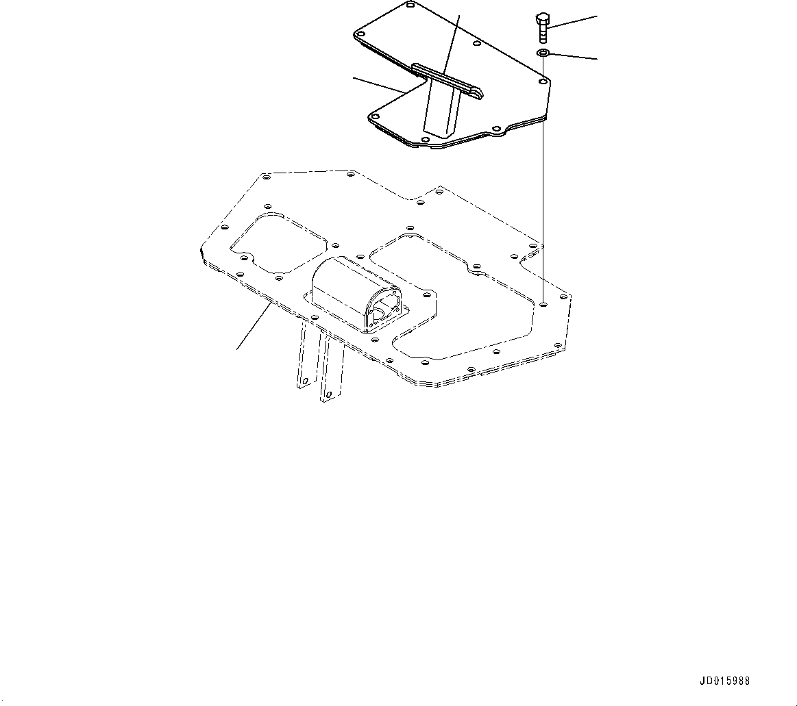 Komatsu parts book diagram for D85MS-15 S/N 2101-UP: TRAVEL CONTROL, (#1006-)