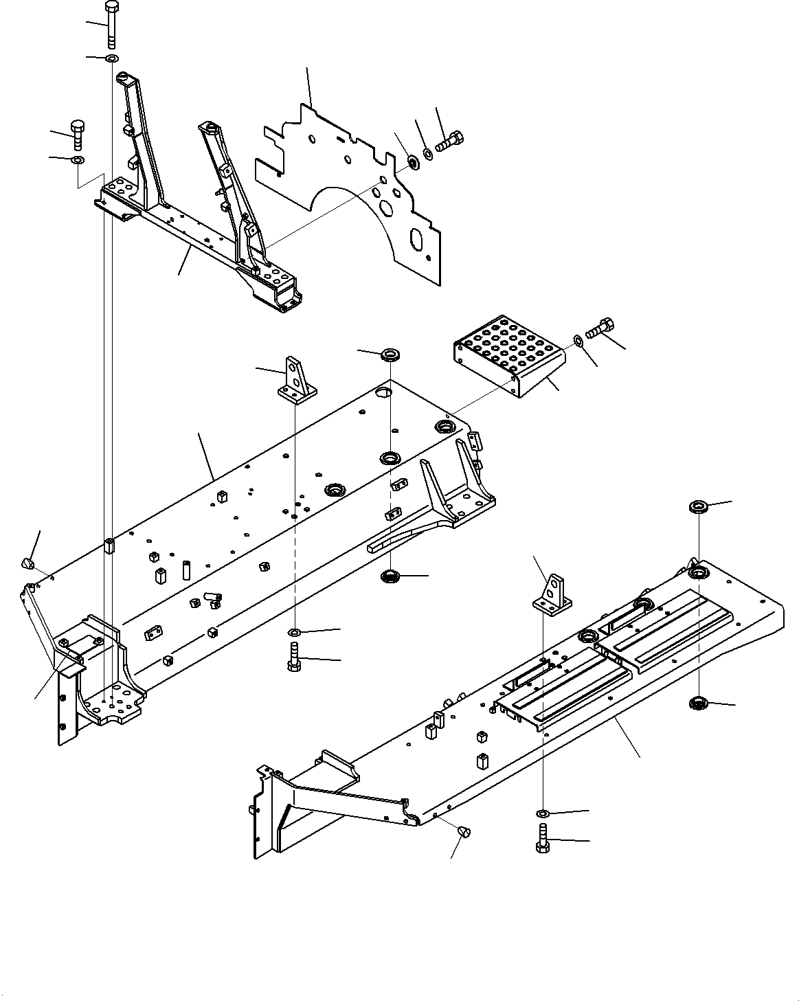 Komatsu parts book diagram for D85MS-15 S/N 2101-UP: FENDER, HOOD MOUNTING(#1006-)