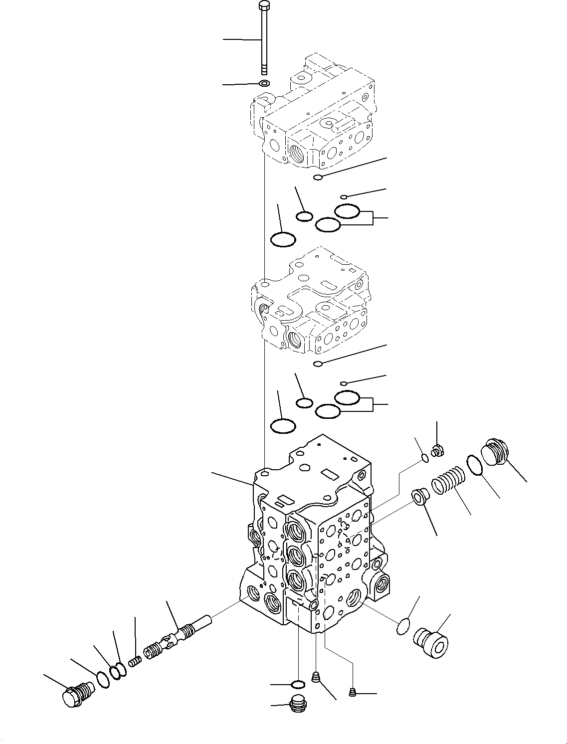 Komatsu parts book diagram for D85MS-15 S/N 2101-UP: FENDER, CONTROL VALVE (1/10)(#1006-)