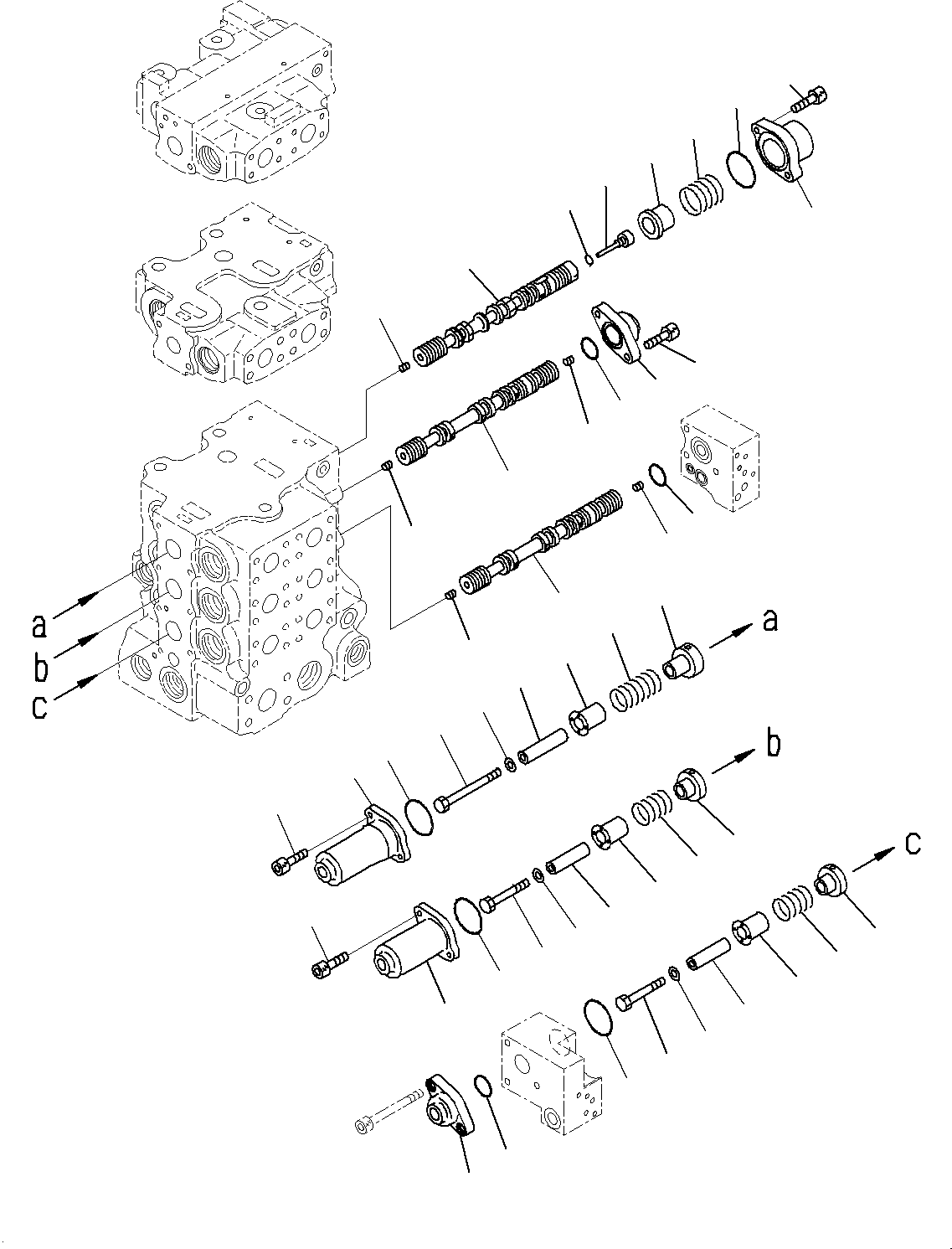 Komatsu parts book diagram for D85MS-15 S/N 2101-UP: FENDER, CONTROL VALVE (2/10)(#1006-)