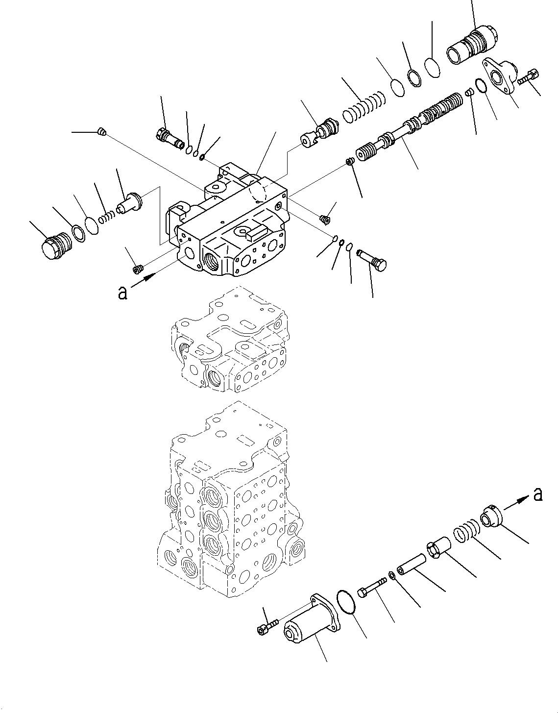 Komatsu parts book diagram for D85MS-15 S/N 2101-UP: FENDER, CONTROL VALVE (7/10)(#1006-)