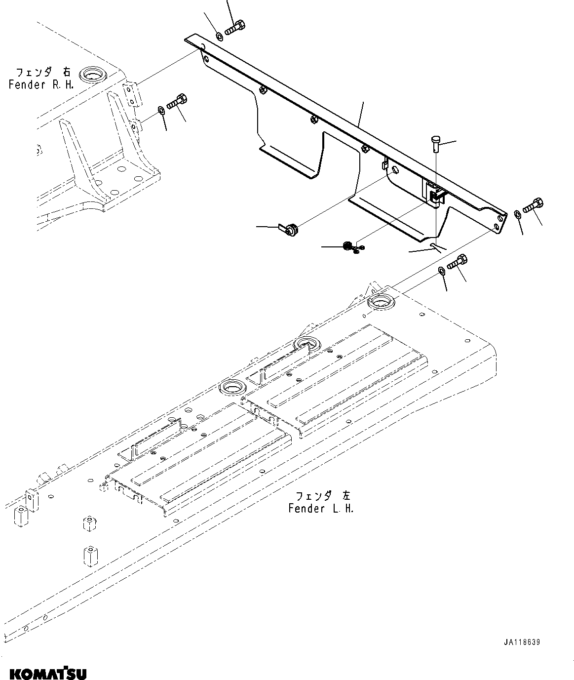 Komatsu parts book diagram for D85MS-15 S/N 2101-UP: REAR COVER, (#1006-)