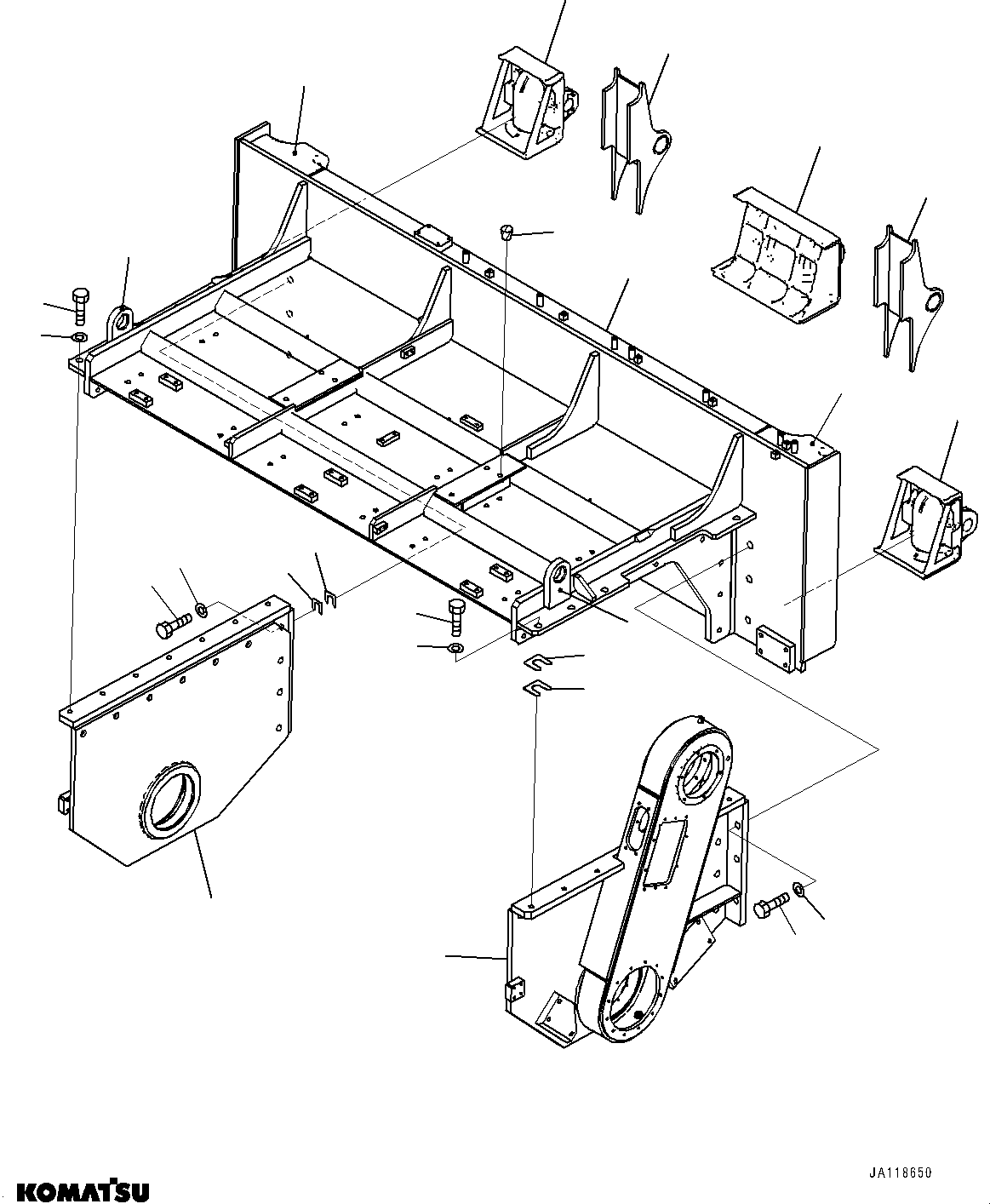 Komatsu parts book diagram for D85MS-15 S/N 2101-UP: ROTOR, BRACKET (1/2)(#2101-)
