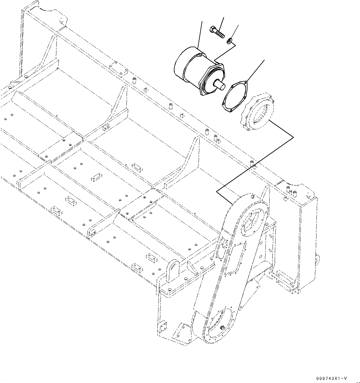 Komatsu parts book diagram for D85MS-15 S/N 2101-UP: ROTOR, MOTOR(#1006-)