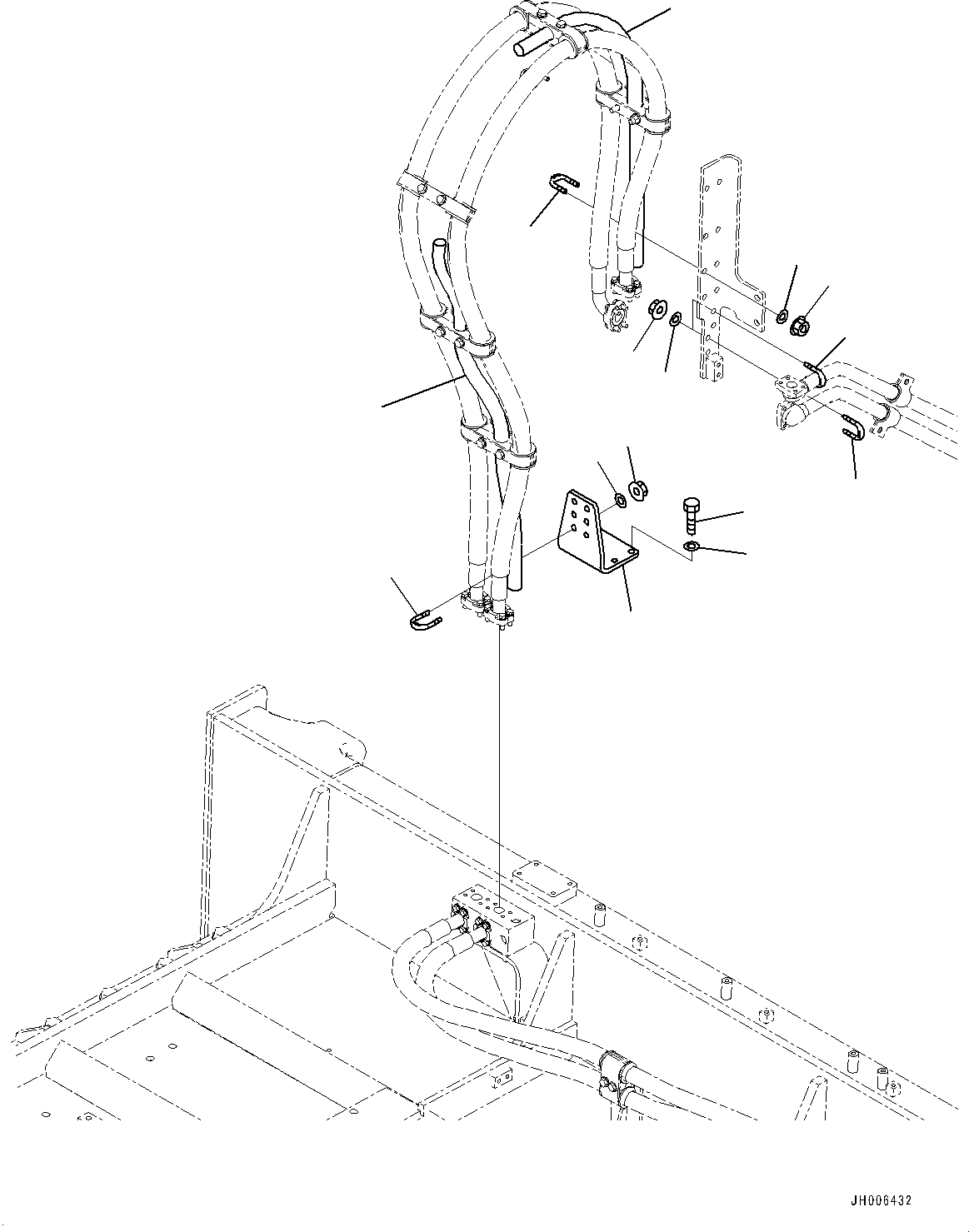 Komatsu parts book diagram for D85MS-15 S/N 2101-UP: ROTOR, BRACKET (2/2) (WITH BASKET)(#2101-)