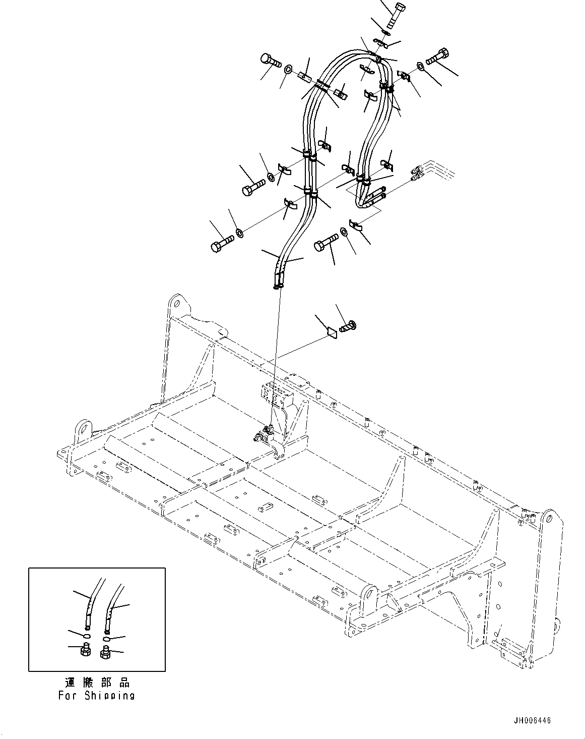 Komatsu parts book diagram for D85MS-15 S/N 2101-UP: ROTOR, BASKET PIPING (2/2)(#2101-)