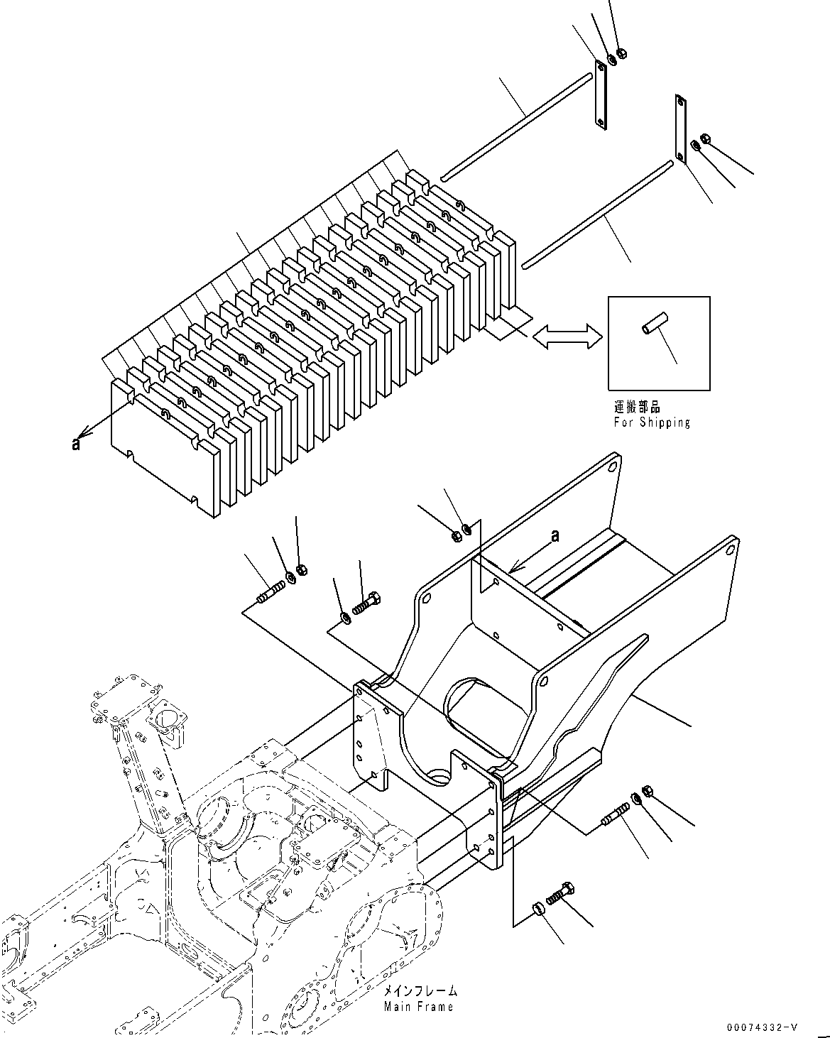 Komatsu parts book diagram for D85MS-15 S/N 2101-UP: COUNTERWEIGHT, (#1006-)