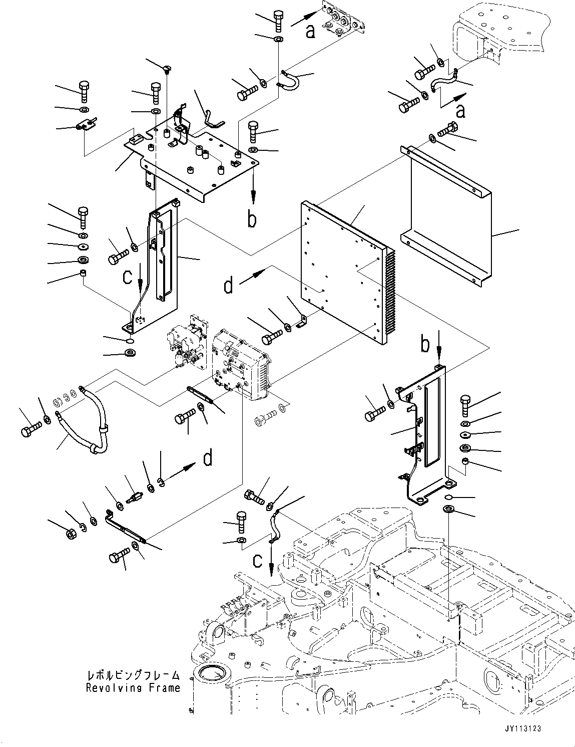 Komatsu parts book diagram for PC33E-6 S/N 2201-UP: CONTROLLER AND OTHER PARTS, CONTROLLER MOUNTING BRACKET (ROPS CAB)(#2201-)