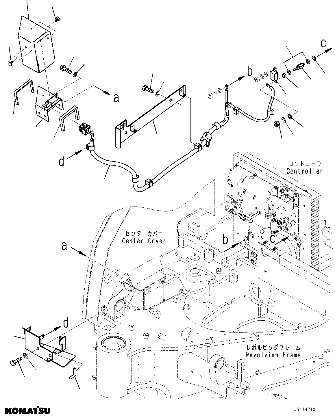Komatsu parts book diagram for PC33E-6 S/N 2201-UP: CONTROLLER AND OTHER PARTS, HEATER WIRING HARNESS(#2201-)