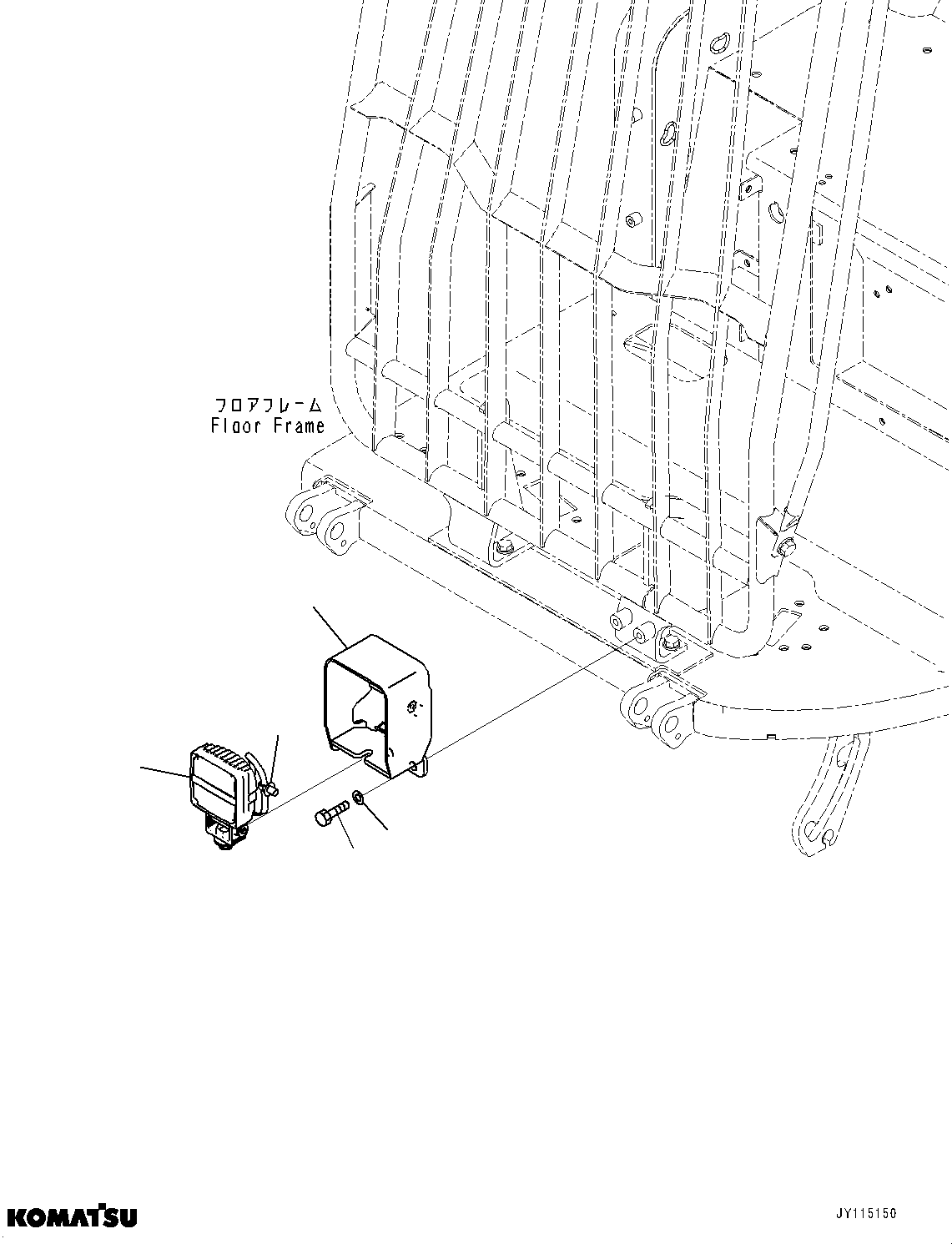 Komatsu parts book diagram for PC33E-6 S/N 2201-UP: LAMP, (#2201-)