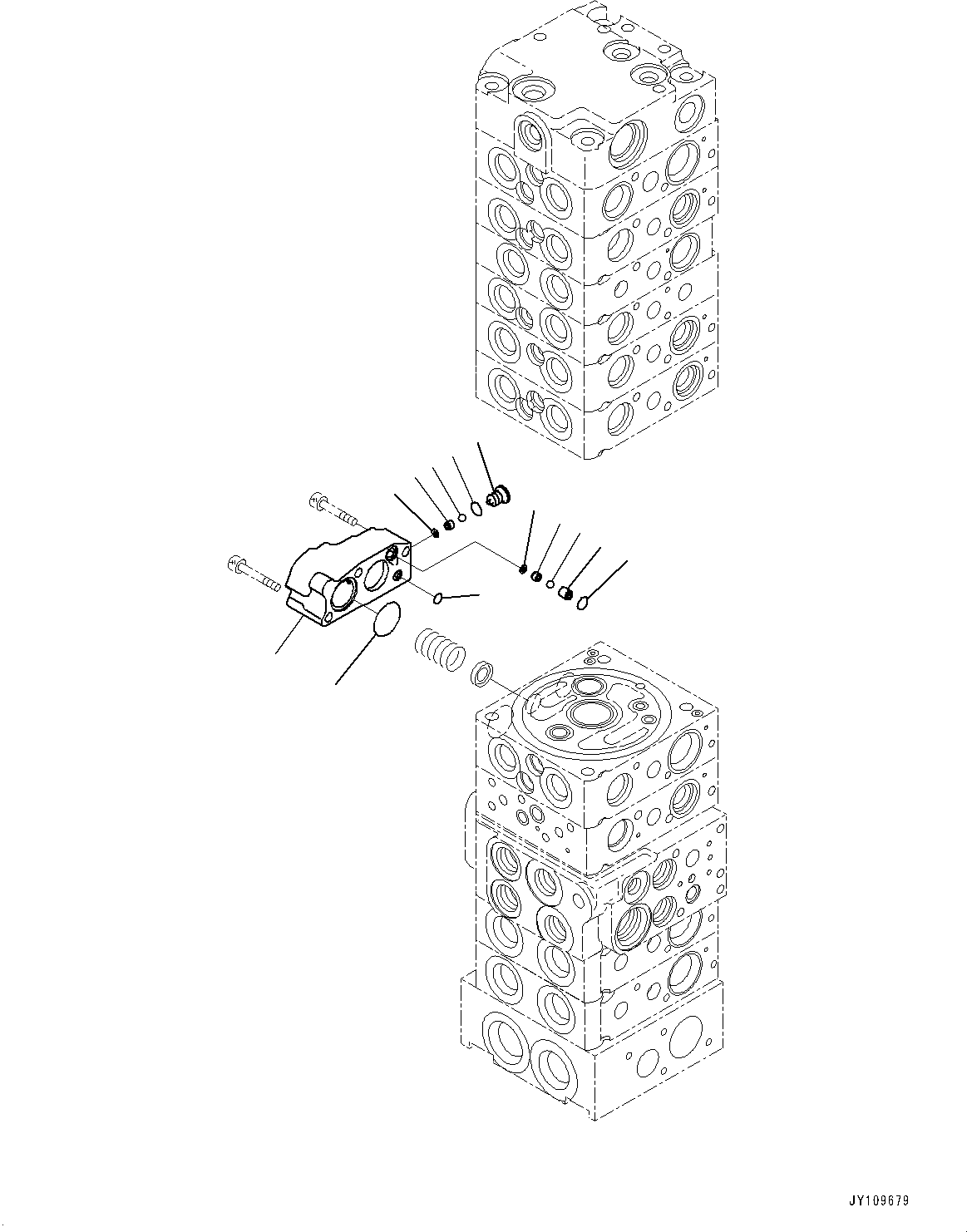Komatsu parts book diagram for PC33E-6 S/N 2201-UP: CONTROL VALVE, 10-VALVE (7/26)(#2201-)