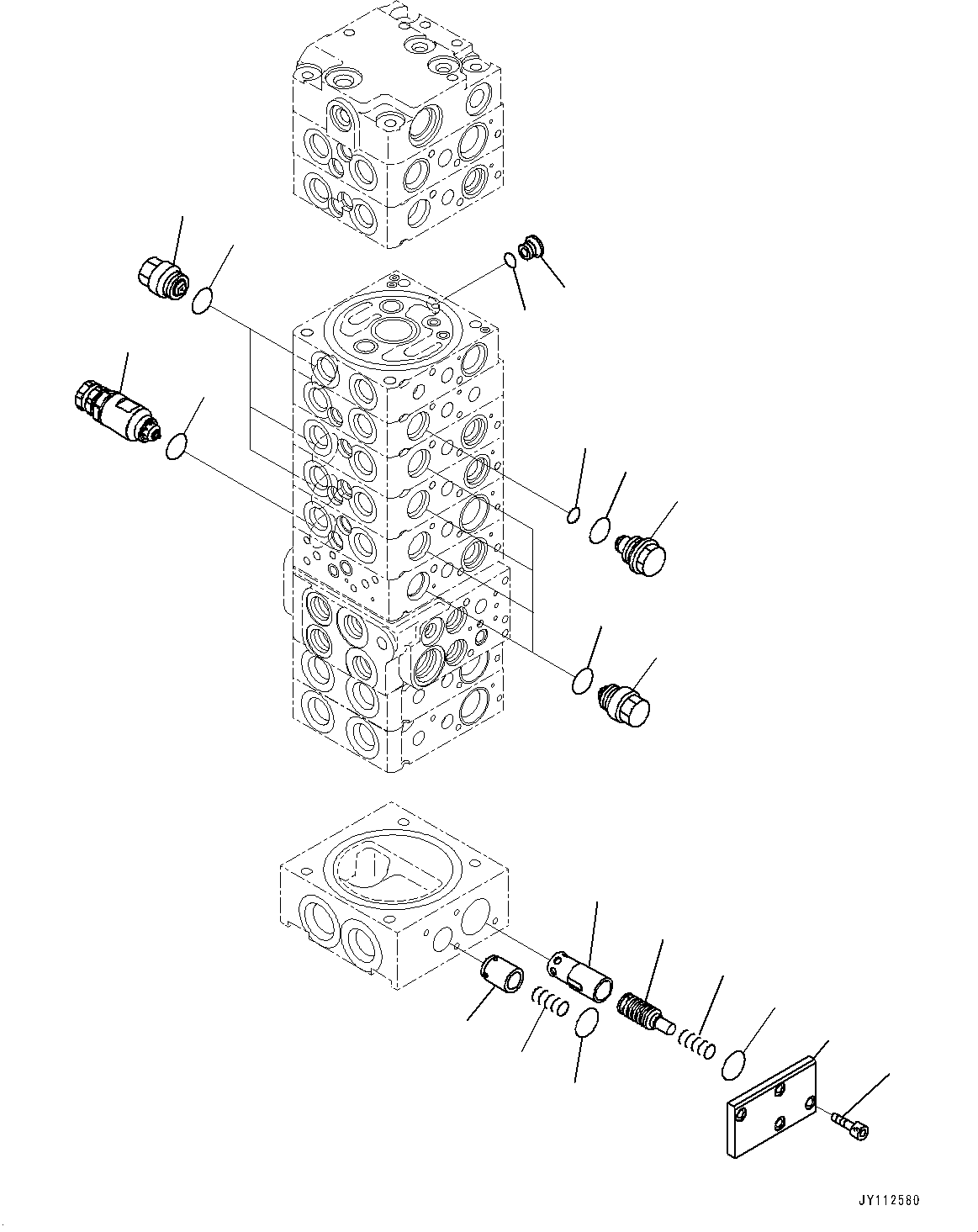 Komatsu parts book diagram for PC33E-6 S/N 2201-UP: CONTROL VALVE, 10-VALVE (13/26)(#2201-)