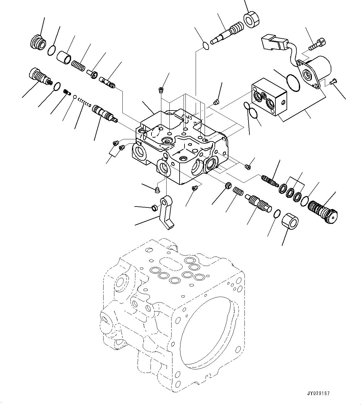 Komatsu parts book diagram for PC33E-6 S/N 2201-UP: PISTON PUMP, PISTON PUMP (3/6)(#2201-)