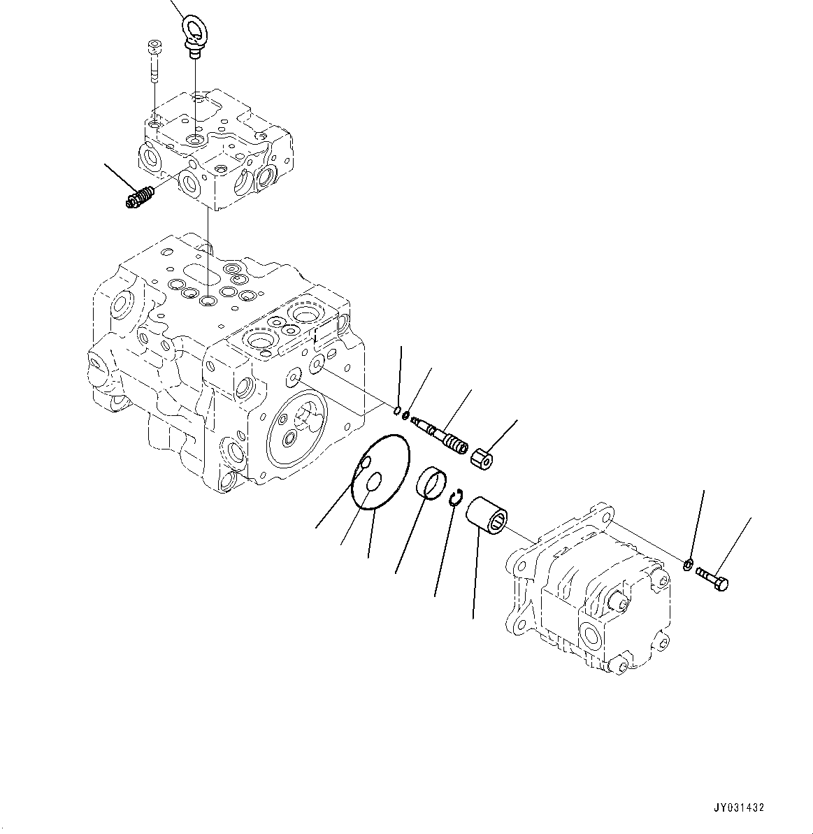 Komatsu parts book diagram for PC33E-6 S/N 2201-UP: PISTON PUMP, PISTON PUMP (5/6)(#2201-)