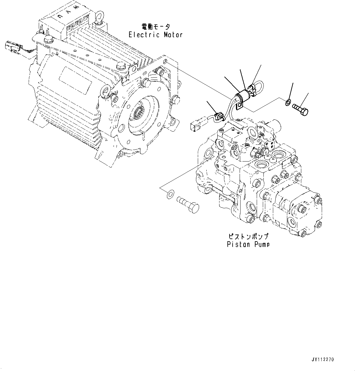 Komatsu parts book diagram for PC33E-6 S/N 2201-UP: PISTON PUMP, WIRING HARNESS CLIP(#2201-)