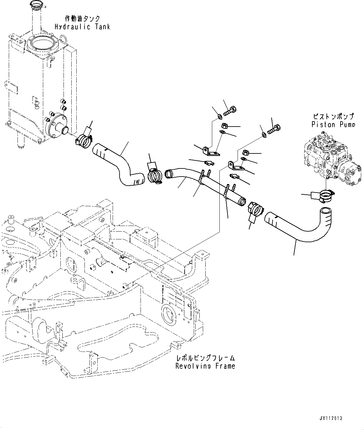 Komatsu parts book diagram for PC33E-6 S/N 2201-UP: SUCTION PIPING, (#2201-)