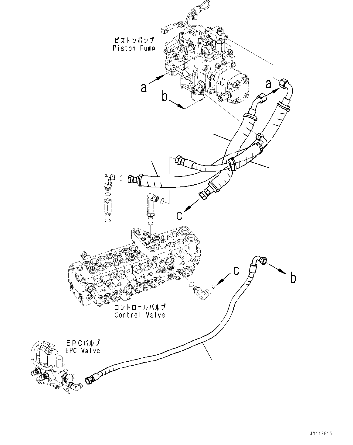 Komatsu parts book diagram for PC33E-6 S/N 2201-UP: DELIVERY PIPING, (#2201-)