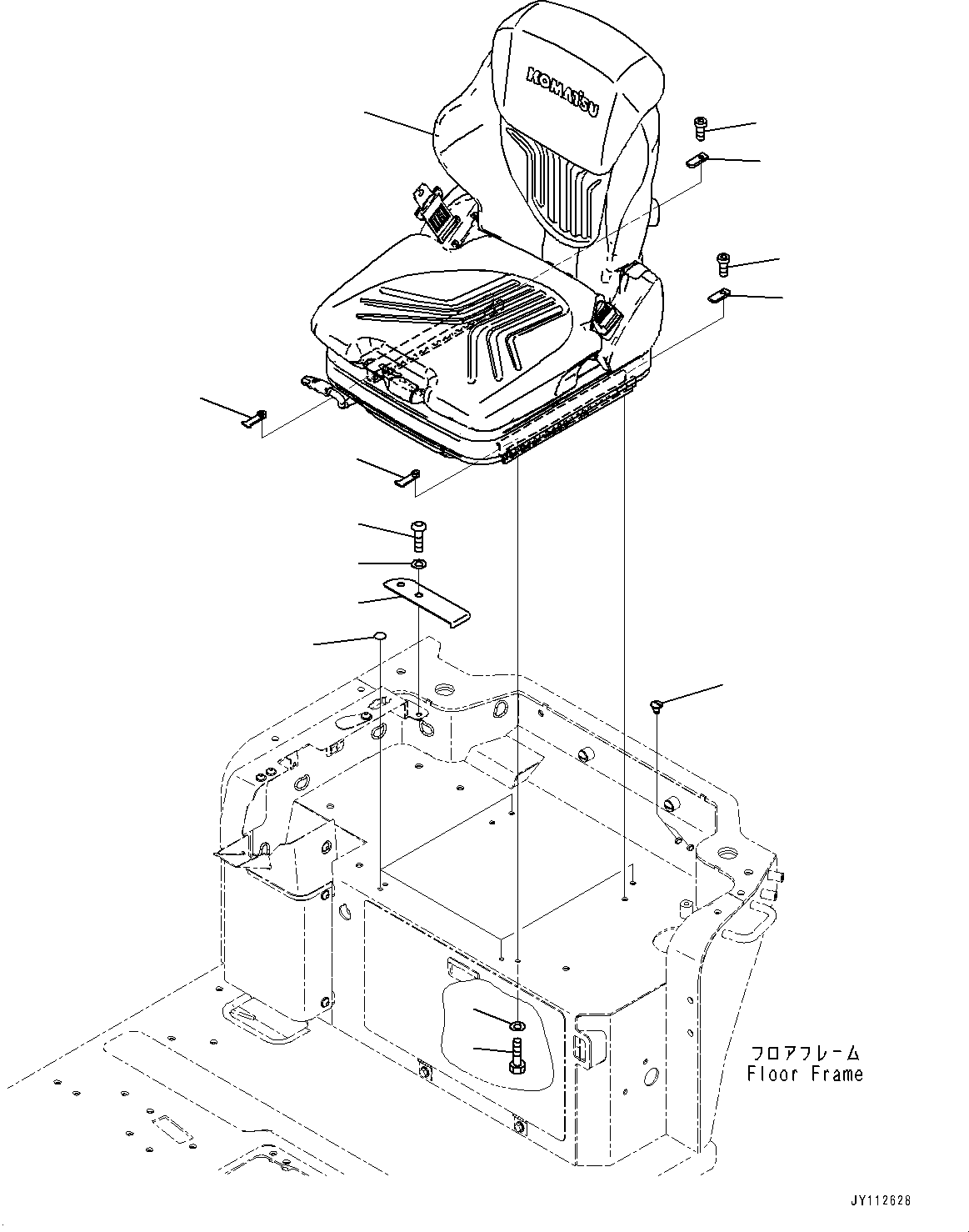 Komatsu parts book diagram for PC33E-6 S/N 2201-UP: OPERATOR'S SEAT, (#2201-)
