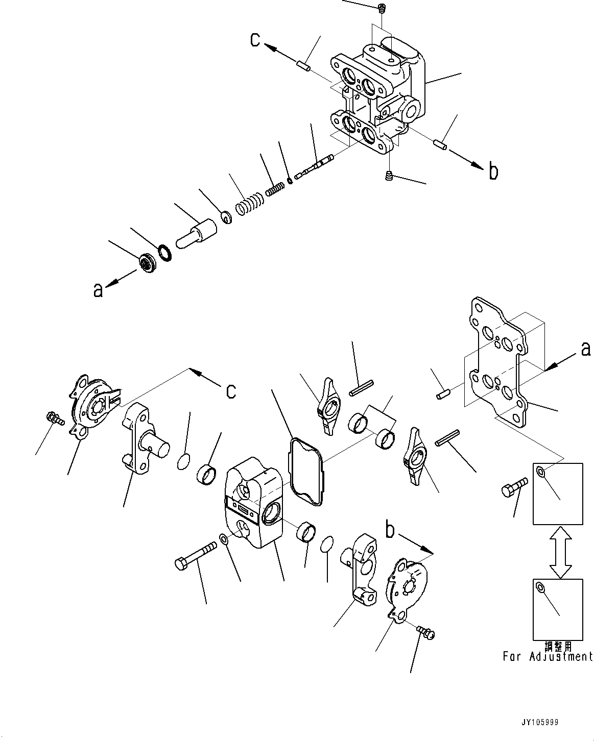 Komatsu parts book diagram for PC33E-6 S/N 2201-UP: FLOOR FRAME, PPC VALVE (1/5) (FOR TRAVEL)(#2201-)