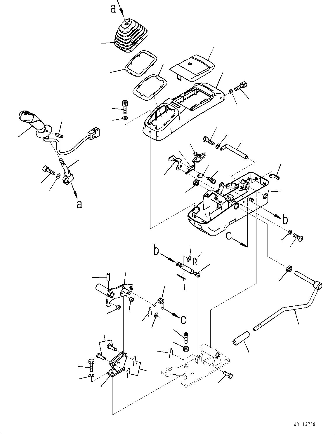 Komatsu parts book diagram for PC33E-6 S/N 2201-UP: CAB, FLOOR, CONSOLE, L.H.(#2201-)
