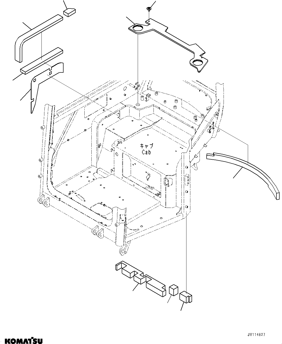 Komatsu parts book diagram for PC33E-6 S/N 2201-UP: CAB, FLOOR, UNDER SHEET(#2201-)