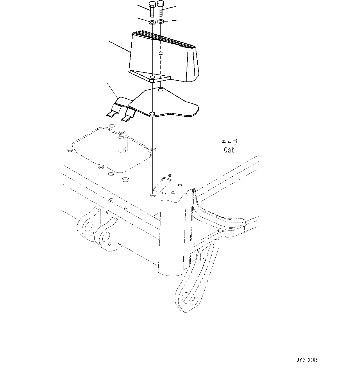 Komatsu parts book diagram for PC33E-6 S/N 2201-UP: CAB, FOOTREST(#2201-)