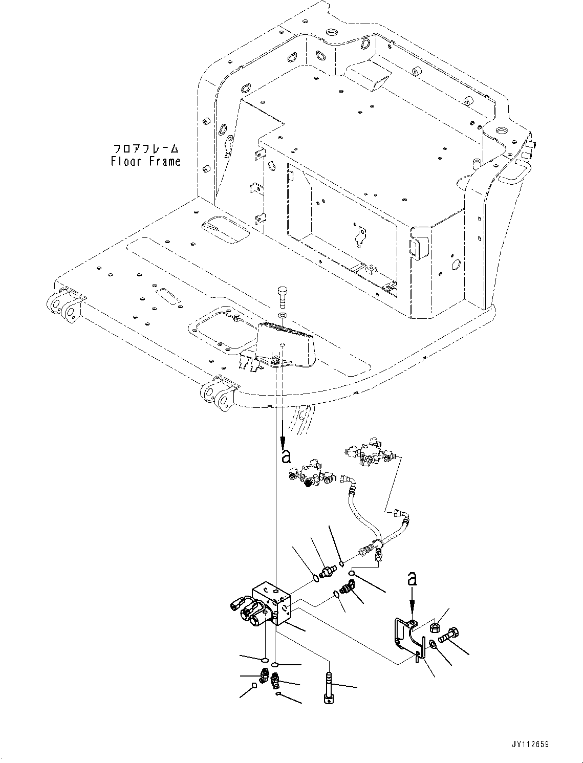 Komatsu parts book diagram for PC33E-6 S/N 2201-UP: CAB, ATTACHMENT VALVE(#2201-)