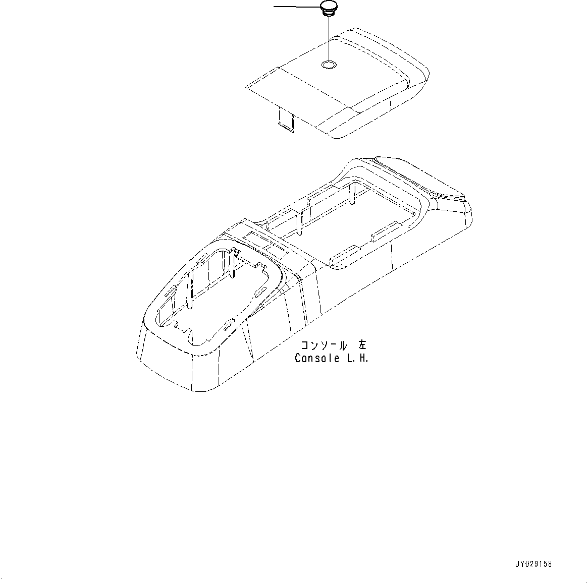 Komatsu parts book diagram for PC33E-6 S/N 2201-UP: CAB, CAP, CONSOLE BOX(#2201-)